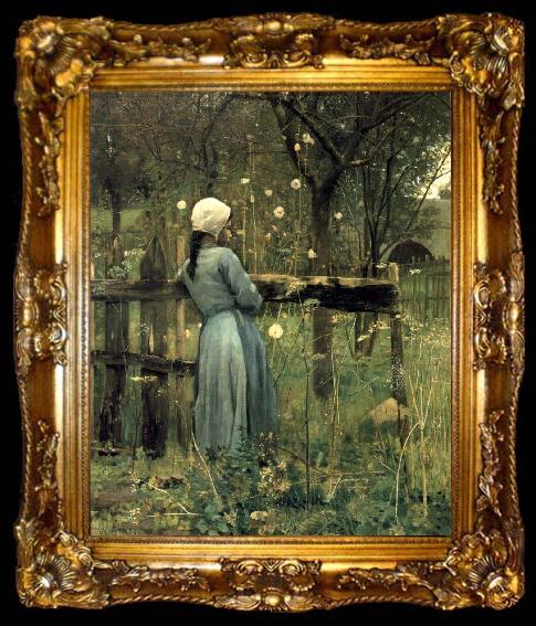 framed  William Stott of Oldham A Girl in a  Meadow, ta009-2